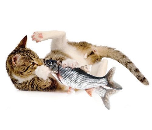 zaFish Touch Activated Interactive Flopping Mackerel Fish Cat Toy