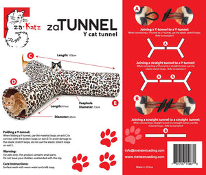 zaKatz - zaTunnel 3 Way Y Cat Crinkle Tunnel