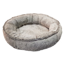 Load image into Gallery viewer, Cobalt Pets Donut - Plain Grey Faux Fur - Medium or Large
