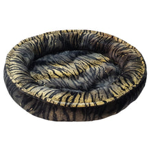 Load image into Gallery viewer, Cobalt Pets Donut, Tiger Velboa - Medium or Large
