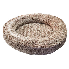 Load image into Gallery viewer, Cobalt Pets Donut - Brown Swirl Faux Fur - Medium or Large
