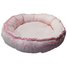 Load image into Gallery viewer, Cobalt Pets Donut - Plain Pink Faux Fur - Medium or Large
