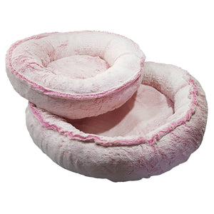 Cobalt Pets Donut - Plain Pink Faux Fur - Medium or Large