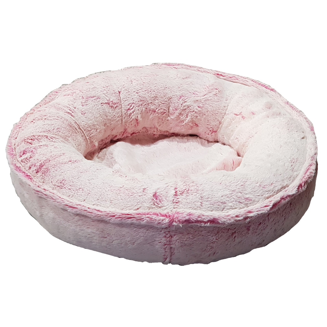 Cobalt Pets Donut - Plain Pink Faux Fur - Medium or Large