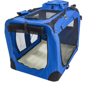 Cosmic Pets - Collapsible Pet Carrier X-Large - Black or Blue