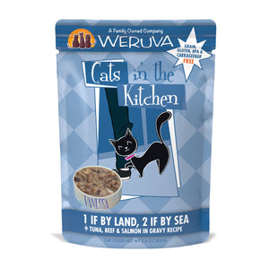 Weruva - 1 If by Land, 2 If by Sea for Cats, 85g Food Pouch - Singles or 12's