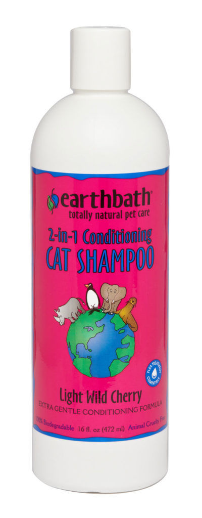earthbath - 2-in-1 Conditioning Cat Shampoo, Light Wild Cherry - 472ml