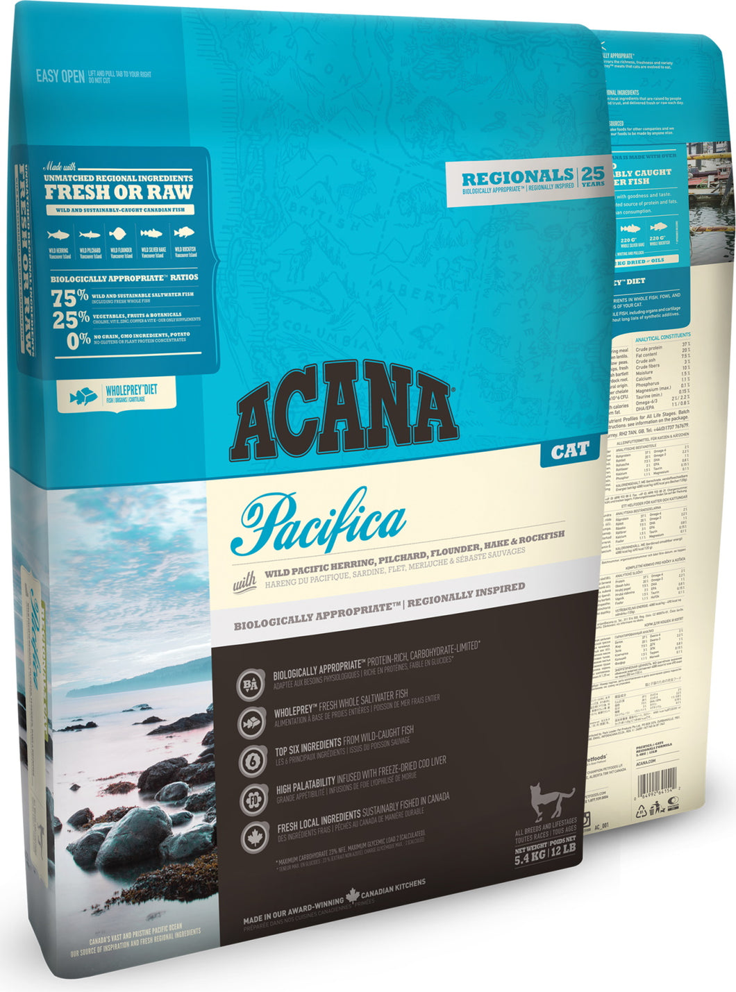 Acana - Pacifica Dry Cat Food - 340g or 1.8kg or 5.4kg
