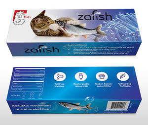 zaKatz - zaFish Touch Activated Interactive Flopping Mackerel Fish Cat Toy