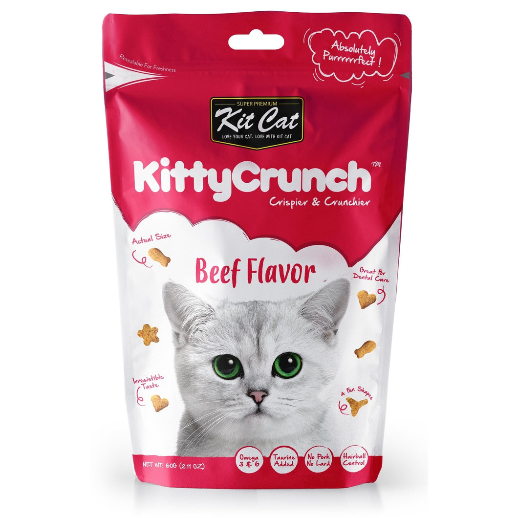 Kit Cat - KittyCrunch Cat Treat - Beef or Chicken or Lamb or Salmon or Seafood or Tuna
