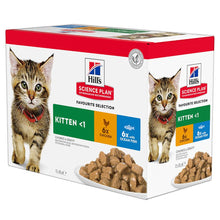 Load image into Gallery viewer, Hill&#39;s Science Plan™ Kitten Food Pouches - Chicken and Ocean Fish Multi-pack 12x 85g

