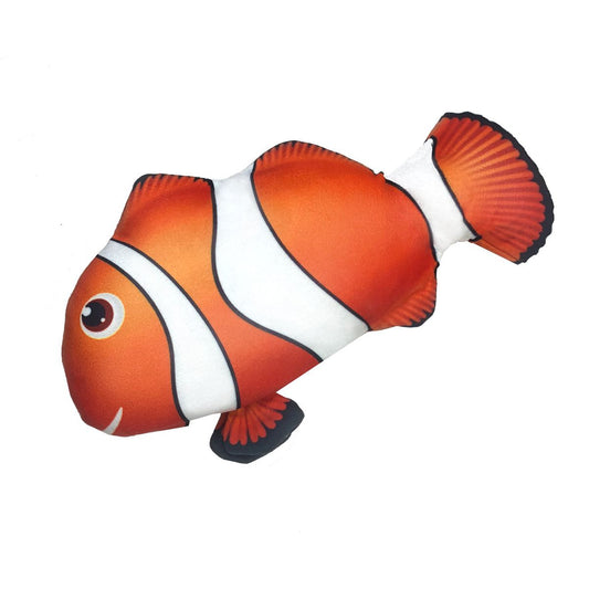 zaFish Touch Activated Interactive Flopping Clown Fish Cat Toy