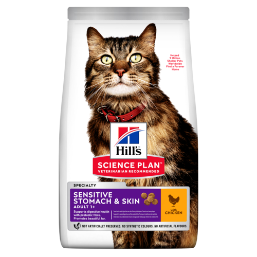 Hill's Science Plan™ Adult Sensitive Stomach & Skin Dry Cat Food with Chicken